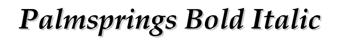 PalmSprings Bold Italic font